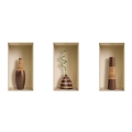 NISHA - Décoration Stickers Illusion 3D Vases Balinai 22cmx42cm - Lot de 3