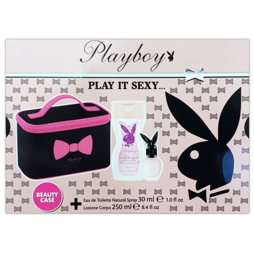 PLAYBOY - Coffret Femme Eau de Toilette + Lotion pour le corps + Trousse de  beauté Play It Sexy